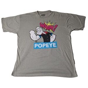 POPEYE THE SAILOR MAN WHAM Men Big & Tall 2XLT Gray Cotton Blend T-Shirt